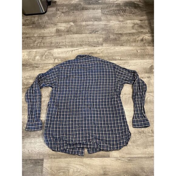 Polo Ralph Lauren Linen Button Up Shirt Men's XL Blue Plaid Breathable‎ Preppy - Picture 10 of 10
